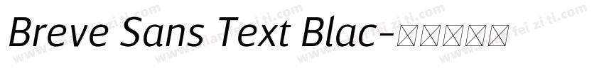 Breve Sans Text Blac字体转换